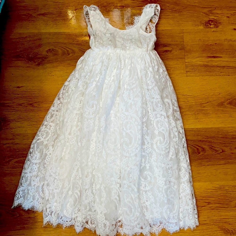 Girls Sz 6 Flower Girl Dress